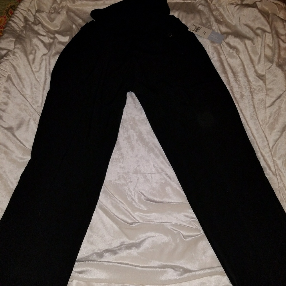 Black maternity straight leg pants